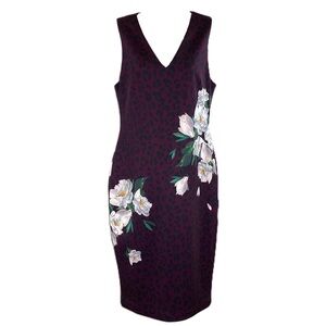 Ted baker toriiy leopard print body con midi dress unworn